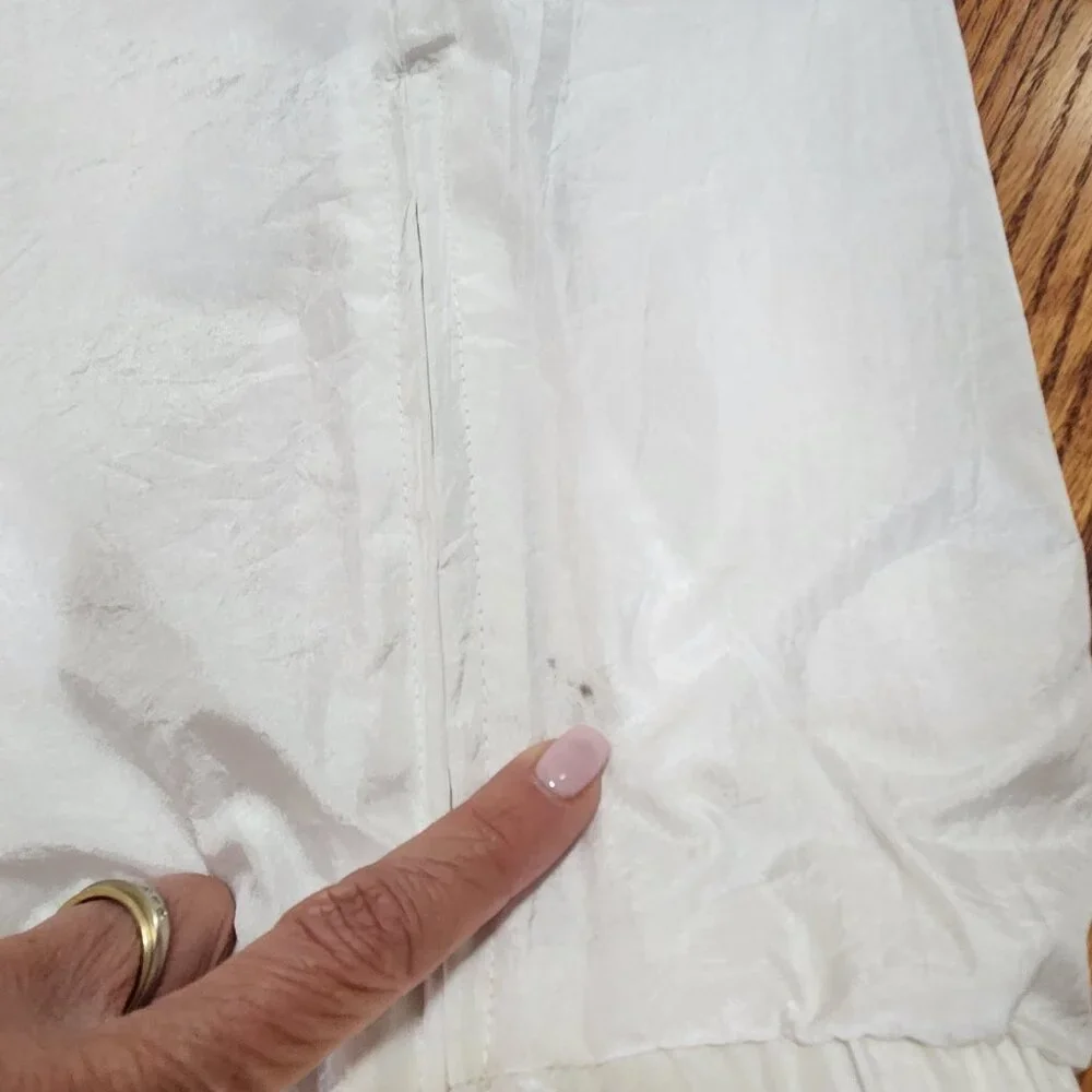 80s Vintage White Parachute Pants w/ Colorful Pocket by Sergio Valente| Medium